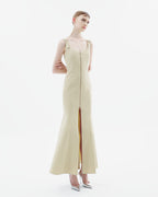 Flare Poplin Maxi Dress