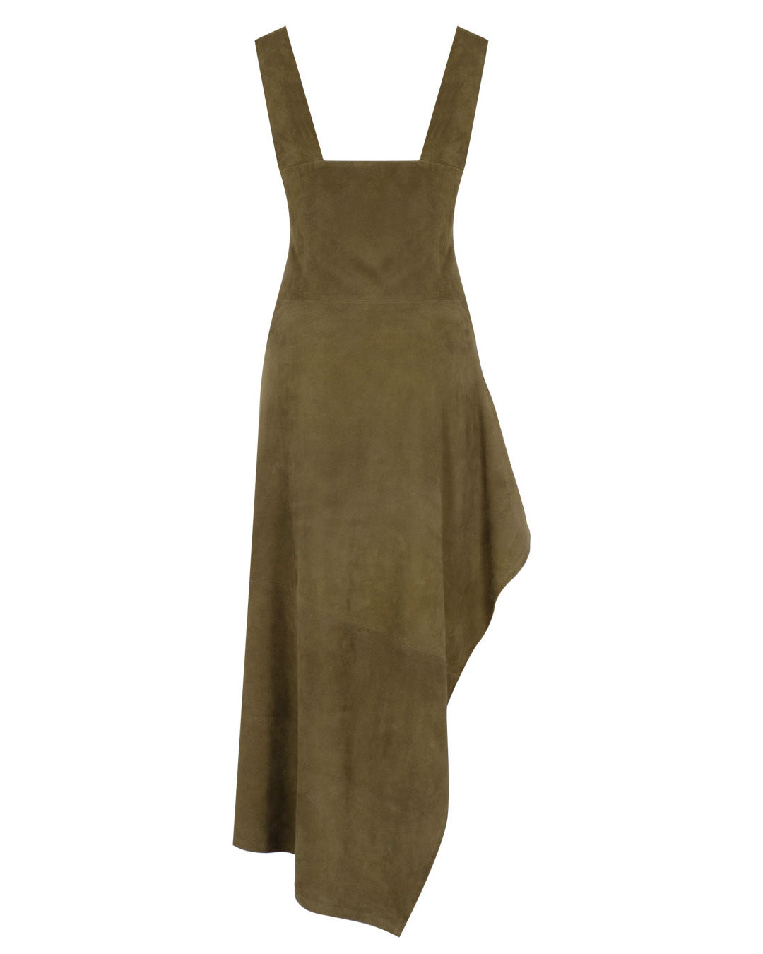 Asymmetric Suede Dress
