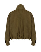Oversized Suede Bomber