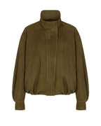 Oversized Suede Bomber