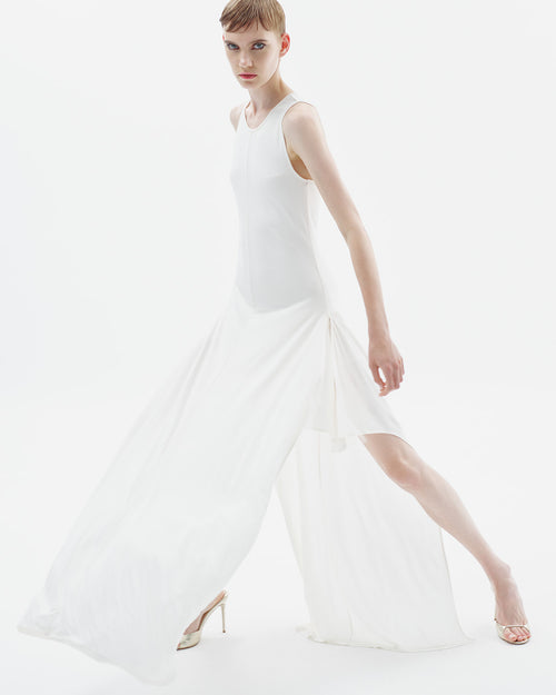 Two Side Slit Maxi Jersey Dress 0