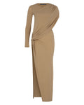 Asymmetric Jersey Maxi Dress