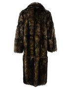 Fox Print Shearling Coat