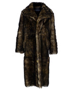 Fox Print Shearling Coat