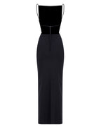 Backless Wool Maxi Dress