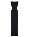 Backless Wool Maxi Dress