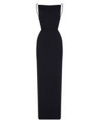 Backless Wool Maxi Dress