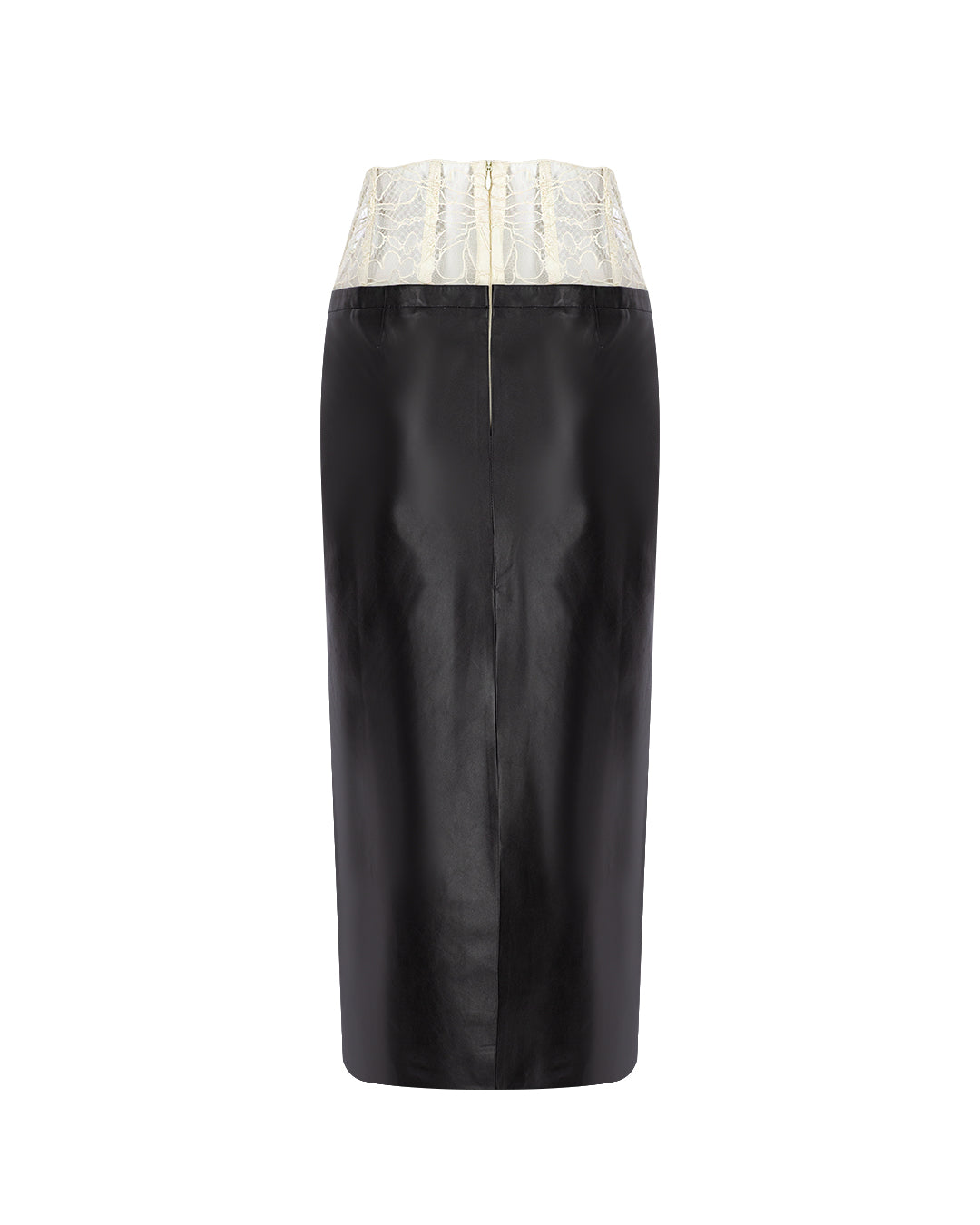 Zeynep Arçay Resort 2026 - Lace Midi Leather Skirt