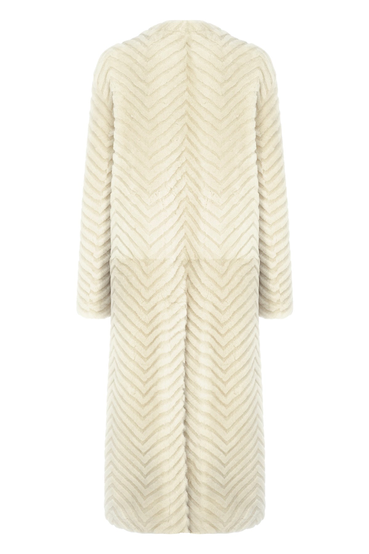 LaserCut Shearling Coat LOOK 01 - Camille Charrière x Zeynep Arçay Collection