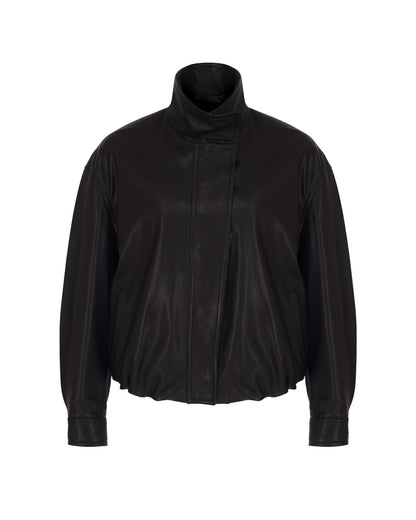 Leather Bomber Jacket