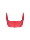 Leather Crop Tank Top