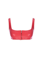 Leather Crop Tank Top