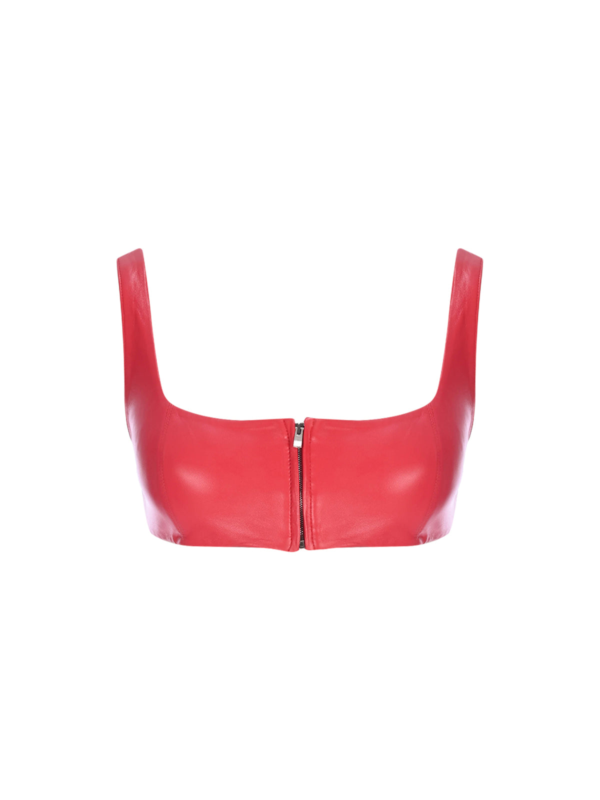 Leather Crop Tank Top