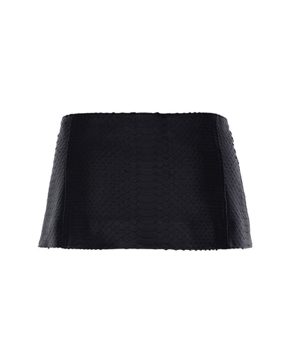 Leather Hip Belt - Black Snake Print