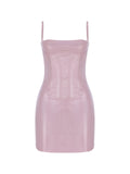 Leather Mini Bra Dress