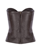 Leather Strapless Top