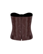 Zeynep Arçay Resort 2026 - Leather Strapless Top