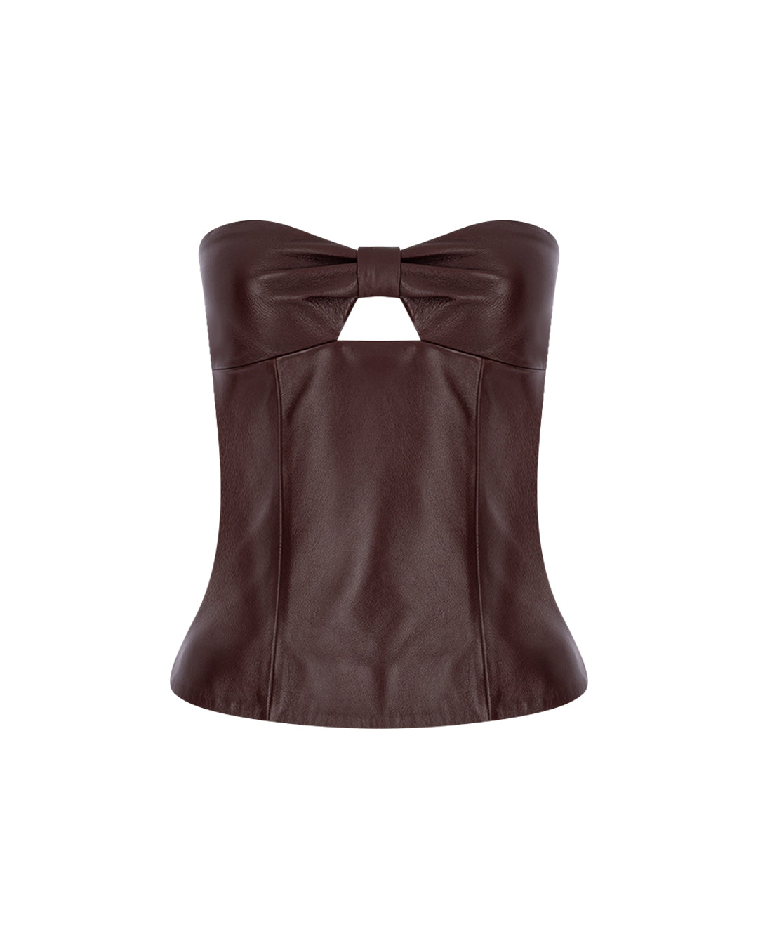 Zeynep Arçay Resort 2026 - Leather Strapless Top