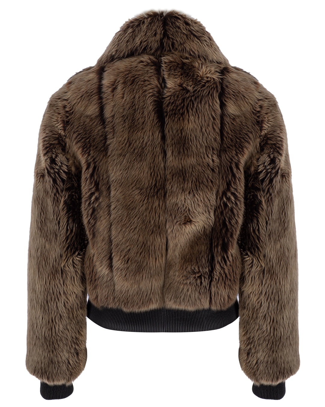 Leather Trimmed Mini Shearling Jacket