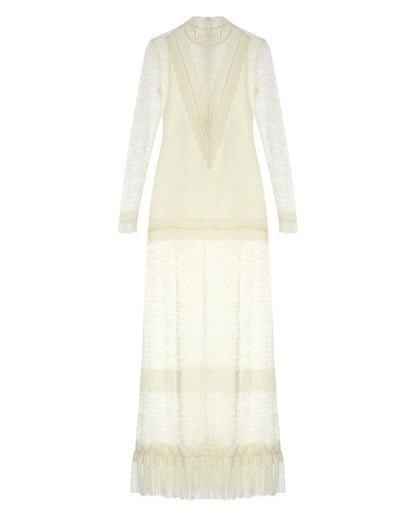Long Sleeve Maxi Lace Gown