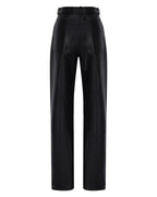 Loose Snakeprint Leather Pants