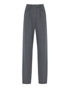Low Waisted Wool Baggy Pants