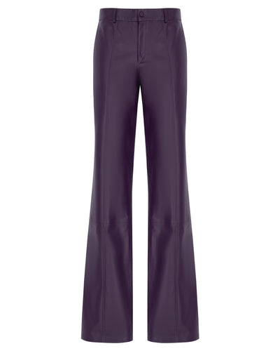 Lowwaisted Loose Leather Pants