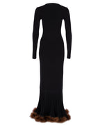 Zeynep Arçay Resort 2026 - Maxi Knit Ostrich Dress