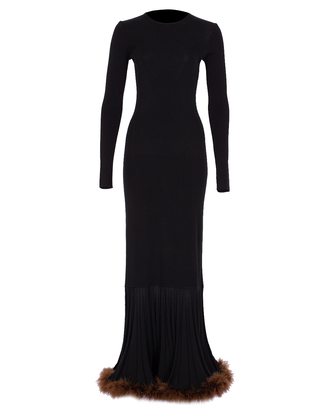 Zeynep Arçay Resort 2026 - Maxi Knit Ostrich Dress
