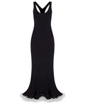 Maxi Knit Ostrich Dress