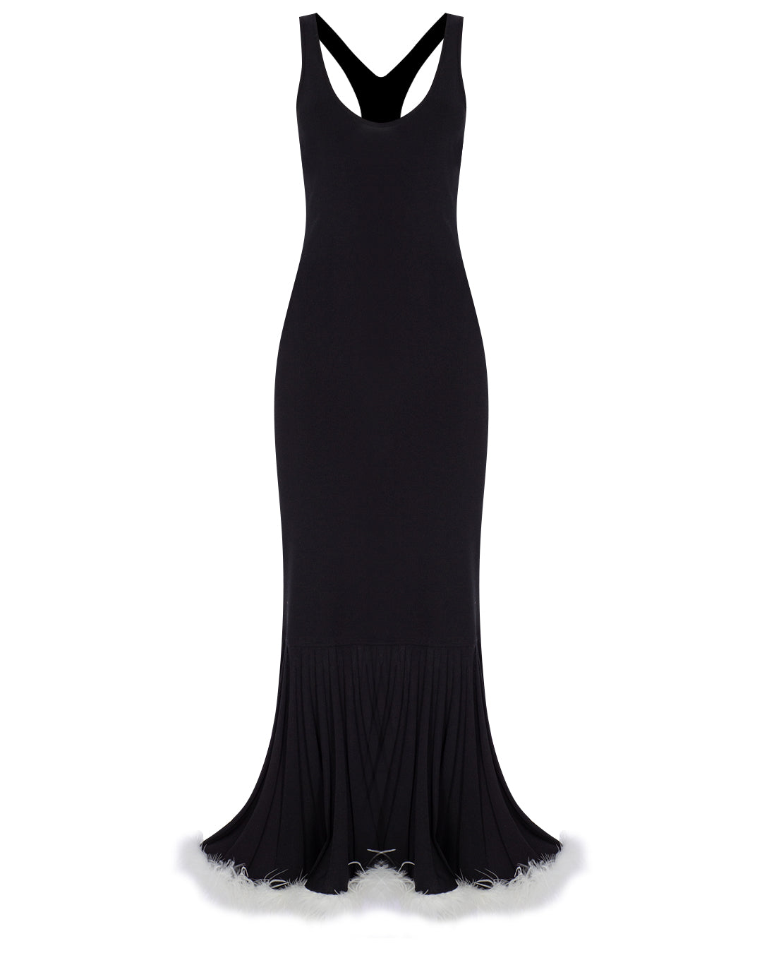 Maxi Knit Ostrich Dress