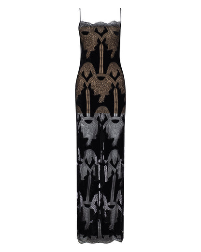 Maxi Velvet Lace Gown
