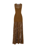 Mesh Knit Maxi Dress