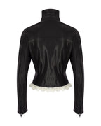 Zeynep Arçay Resort 2026 - Mini Leather Biker with Lace