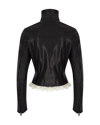 Zeynep Arçay Resort 2026 - Mini Leather Biker with Lace