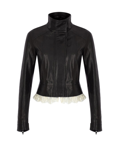 Zeynep Arçay Resort 2026 - Mini Leather Biker with Lace