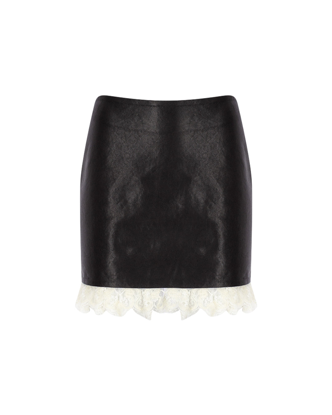 Zeynep Arçay Resort 2026 - Mini Leather Lace Skirt