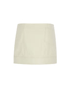 Mini Leather Skirt with Slit
