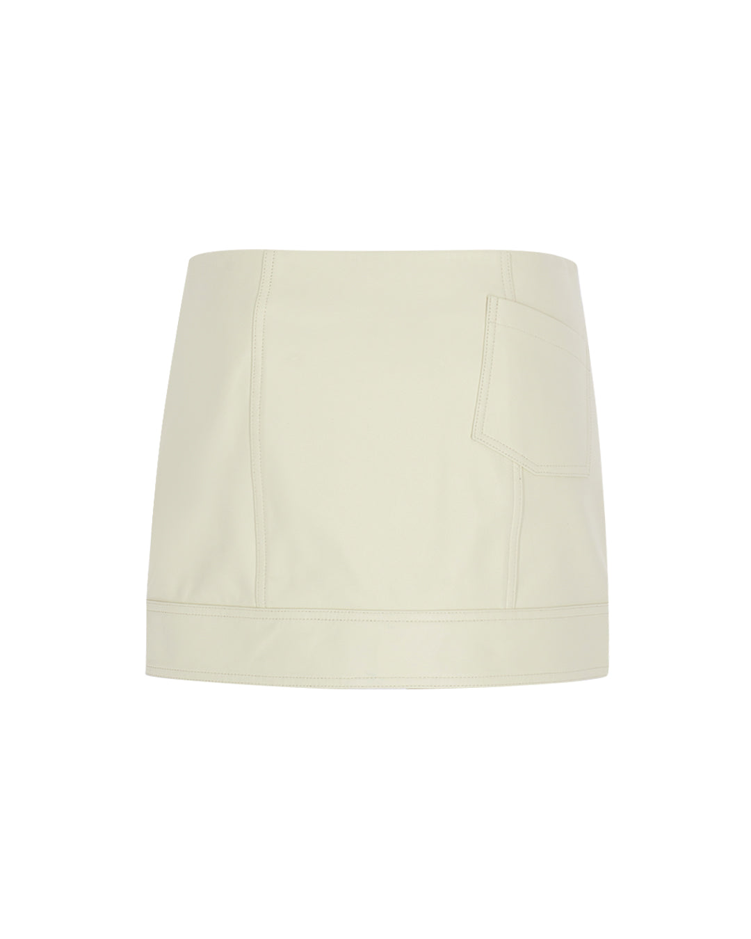 Mini Leather Skirt with Slit