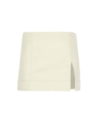 Mini Leather Skirt with Slit