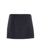 Mini Wool Skirt With Slit
