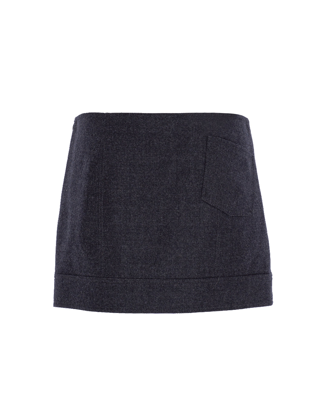 Mini Wool Skirt With Slit
