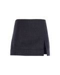Mini Wool Skirt With Slit