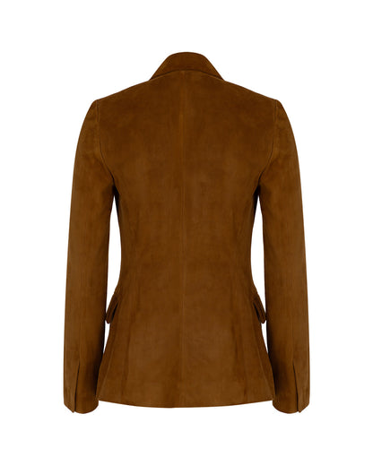 One Button Suede Blazer