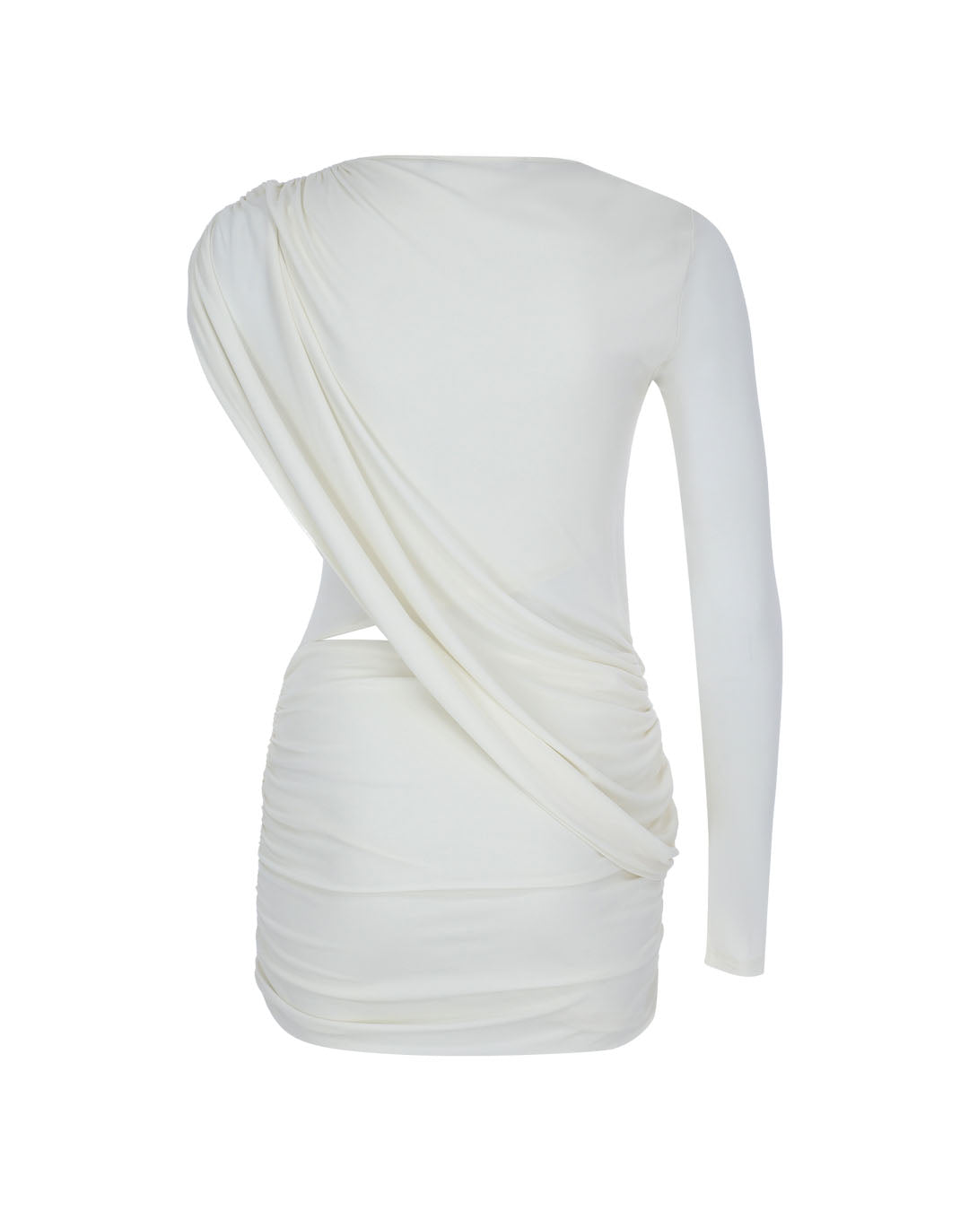 OneShoulder Mini Jersey Dress