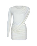 OneShoulder Mini Jersey Dress