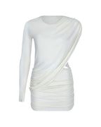 OneShoulder Mini Jersey Dress
