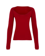 Zeynep Arçay Resort 2026 - Open Neck Cashmere Top