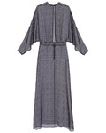 PolkaDot Batwing Silk Maxi Dress