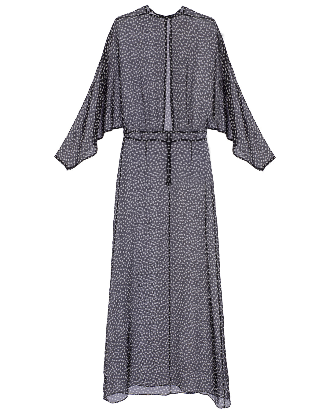 PolkaDot Batwing Silk Maxi Dress